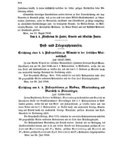 Verordnungsblatt für die Verwaltungszweige des österreichischen Handelsministeriums 18560823 Seite: 2