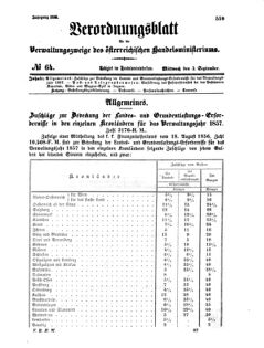 Verordnungsblatt für die Verwaltungszweige des österreichischen Handelsministeriums 18560903 Seite: 1