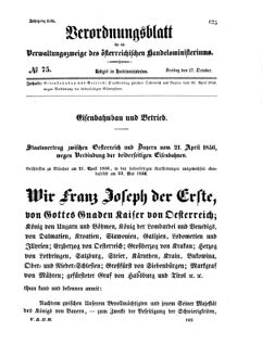 Verordnungsblatt für die Verwaltungszweige des österreichischen Handelsministeriums 18561017 Seite: 1