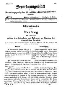 Verordnungsblatt für die Verwaltungszweige des österreichischen Handelsministeriums 18561025 Seite: 1