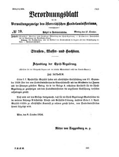 Verordnungsblatt für die Verwaltungszweige des österreichischen Handelsministeriums 18561027 Seite: 1