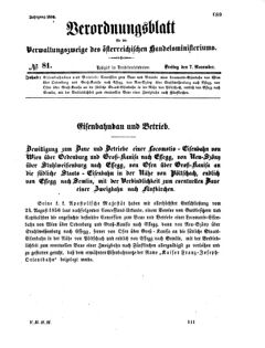 Verordnungsblatt für die Verwaltungszweige des österreichischen Handelsministeriums 18561107 Seite: 1