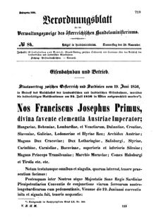 Verordnungsblatt für die Verwaltungszweige des österreichischen Handelsministeriums 18561120 Seite: 1