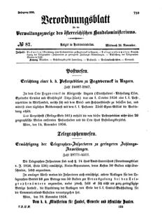 Verordnungsblatt für die Verwaltungszweige des österreichischen Handelsministeriums 18561126 Seite: 1