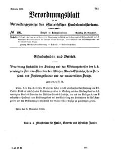 Verordnungsblatt für die Verwaltungszweige des österreichischen Handelsministeriums 18561129 Seite: 1