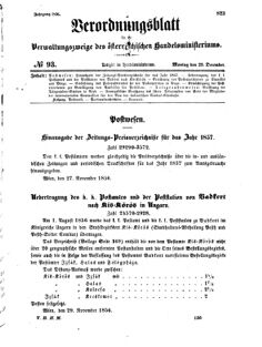 Verordnungsblatt für die Verwaltungszweige des österreichischen Handelsministeriums 18561229 Seite: 1