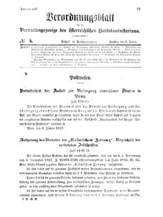 Verordnungsblatt für die Verwaltungszweige des österreichischen Handelsministeriums 18570117 Seite: 1