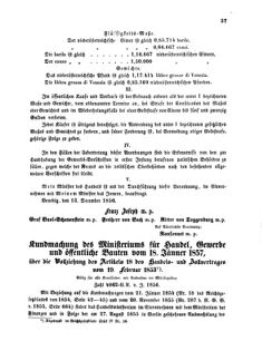 Verordnungsblatt für die Verwaltungszweige des österreichischen Handelsministeriums 18570205 Seite: 5