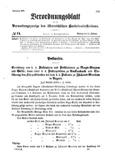 Verordnungsblatt für die Verwaltungszweige des österreichischen Handelsministeriums 18570223 Seite: 1