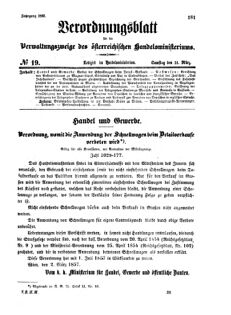 Verordnungsblatt für die Verwaltungszweige des österreichischen Handelsministeriums 18570321 Seite: 1