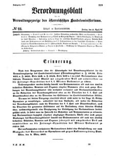 Verordnungsblatt für die Verwaltungszweige des österreichischen Handelsministeriums 18570410 Seite: 1