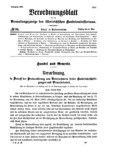 Verordnungsblatt für die Verwaltungszweige des österreichischen Handelsministeriums 18570519 Seite: 1