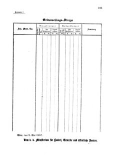 Verordnungsblatt für die Verwaltungszweige des österreichischen Handelsministeriums 18570519 Seite: 11