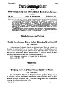 Verordnungsblatt für die Verwaltungszweige des österreichischen Handelsministeriums 18570718 Seite: 1