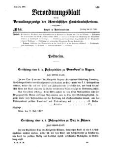 Verordnungsblatt für die Verwaltungszweige des österreichischen Handelsministeriums 18570724 Seite: 1