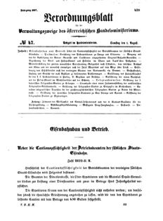 Verordnungsblatt für die Verwaltungszweige des österreichischen Handelsministeriums 18570801 Seite: 1