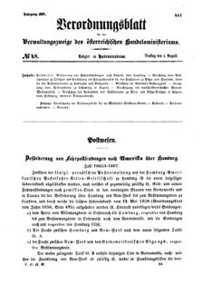 Verordnungsblatt für die Verwaltungszweige des österreichischen Handelsministeriums 18570804 Seite: 1