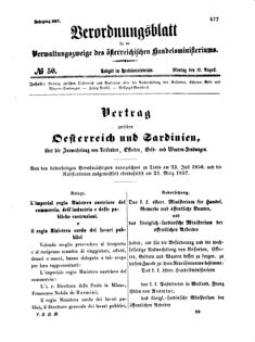 Verordnungsblatt für die Verwaltungszweige des österreichischen Handelsministeriums 18570817 Seite: 1