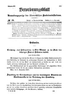 Verordnungsblatt für die Verwaltungszweige des österreichischen Handelsministeriums 18570912 Seite: 1