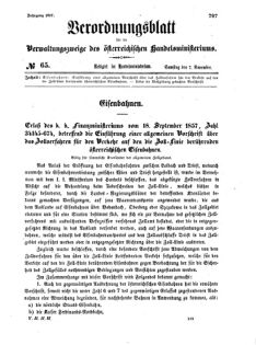 Verordnungsblatt für die Verwaltungszweige des österreichischen Handelsministeriums 18571107 Seite: 1