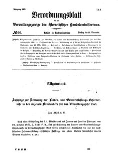 Verordnungsblatt für die Verwaltungszweige des österreichischen Handelsministeriums 18571110 Seite: 1