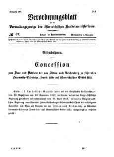 Verordnungsblatt für die Verwaltungszweige des österreichischen Handelsministeriums 18571111 Seite: 1