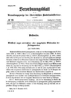 Verordnungsblatt für die Verwaltungszweige des österreichischen Handelsministeriums 18571219 Seite: 1