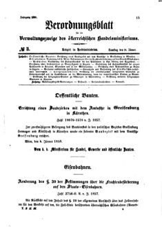 Verordnungsblatt für die Verwaltungszweige des österreichischen Handelsministeriums 18580116 Seite: 1