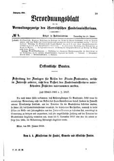 Verordnungsblatt für die Verwaltungszweige des österreichischen Handelsministeriums 18580128 Seite: 1