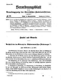 Verordnungsblatt für die Verwaltungszweige des österreichischen Handelsministeriums 18580227 Seite: 1