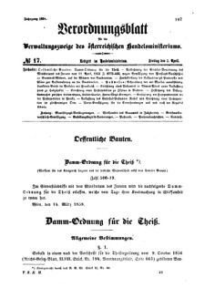 Verordnungsblatt für die Verwaltungszweige des österreichischen Handelsministeriums 18580402 Seite: 1