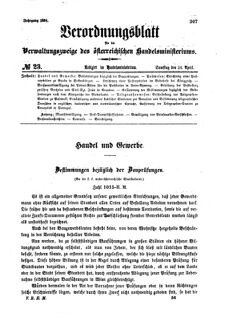 Verordnungsblatt für die Verwaltungszweige des österreichischen Handelsministeriums 18580424 Seite: 1