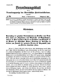 Verordnungsblatt für die Verwaltungszweige des österreichischen Handelsministeriums 18580427 Seite: 1