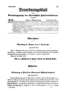 Verordnungsblatt für die Verwaltungszweige des österreichischen Handelsministeriums 18580511 Seite: 1