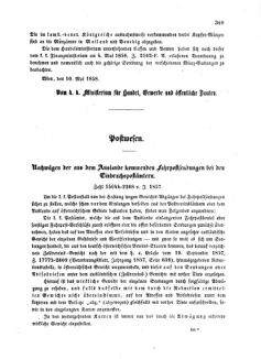 Verordnungsblatt für die Verwaltungszweige des österreichischen Handelsministeriums 18580519 Seite: 3