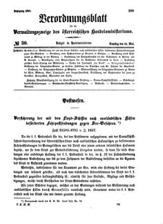 Verordnungsblatt für die Verwaltungszweige des österreichischen Handelsministeriums 18580529 Seite: 1