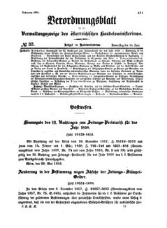 Verordnungsblatt für die Verwaltungszweige des österreichischen Handelsministeriums 18580610 Seite: 1