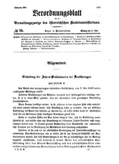 Verordnungsblatt für die Verwaltungszweige des österreichischen Handelsministeriums 18580614 Seite: 1