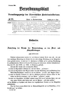 Verordnungsblatt für die Verwaltungszweige des österreichischen Handelsministeriums 18580619 Seite: 1