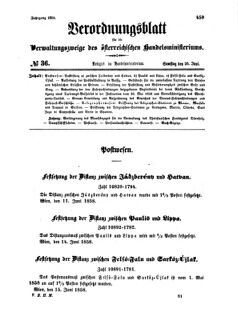 Verordnungsblatt für die Verwaltungszweige des österreichischen Handelsministeriums 18580626 Seite: 1