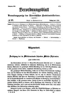 Verordnungsblatt für die Verwaltungszweige des österreichischen Handelsministeriums 18580706 Seite: 1