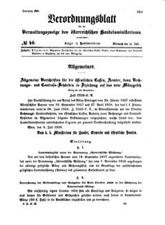 Verordnungsblatt für die Verwaltungszweige des österreichischen Handelsministeriums 18580714 Seite: 1