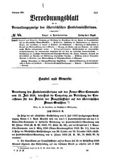 Verordnungsblatt für die Verwaltungszweige des österreichischen Handelsministeriums 18580806 Seite: 1