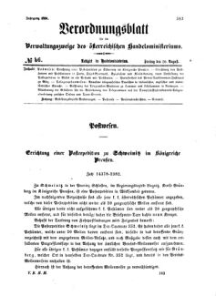 Verordnungsblatt für die Verwaltungszweige des österreichischen Handelsministeriums 18580820 Seite: 1