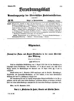 Verordnungsblatt für die Verwaltungszweige des österreichischen Handelsministeriums 18581002 Seite: 1