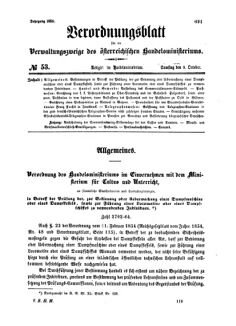 Verordnungsblatt für die Verwaltungszweige des österreichischen Handelsministeriums 18581009 Seite: 1