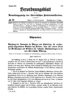 Verordnungsblatt für die Verwaltungszweige des österreichischen Handelsministeriums 18581014 Seite: 1