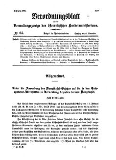 Verordnungsblatt für die Verwaltungszweige des österreichischen Handelsministeriums 18581113 Seite: 1