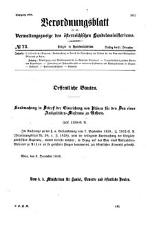 Verordnungsblatt für die Verwaltungszweige des österreichischen Handelsministeriums 18581221 Seite: 1