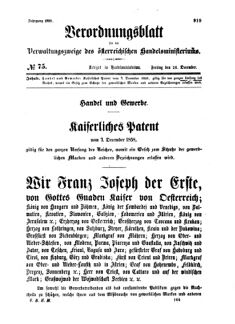 Verordnungsblatt für die Verwaltungszweige des österreichischen Handelsministeriums 18581224 Seite: 1